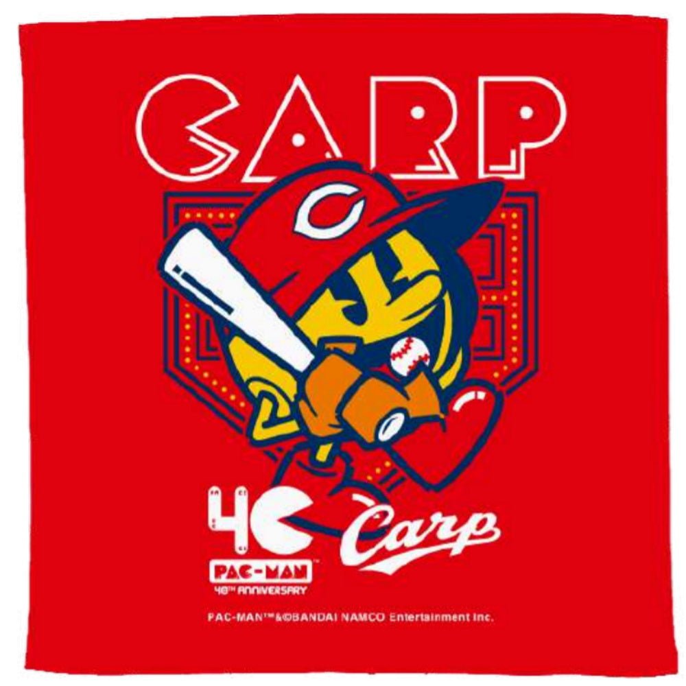 PAC - MAN パックマン - パックマン生誕40周年限定商品 / カープ×パックマンコラボ / ハイブリッドハンドタオル / パックマン / タオル - PGS